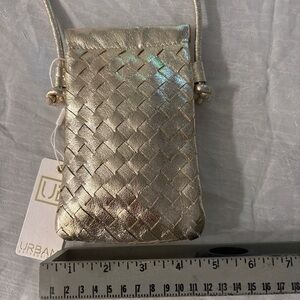Urban Expressions Metallic Silver Woven Bag